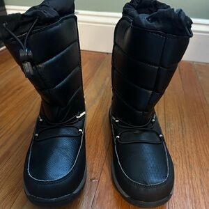 Lands' End Black Kids Snow Boots